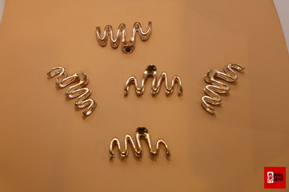Golden Metallic Wave Hair Claw