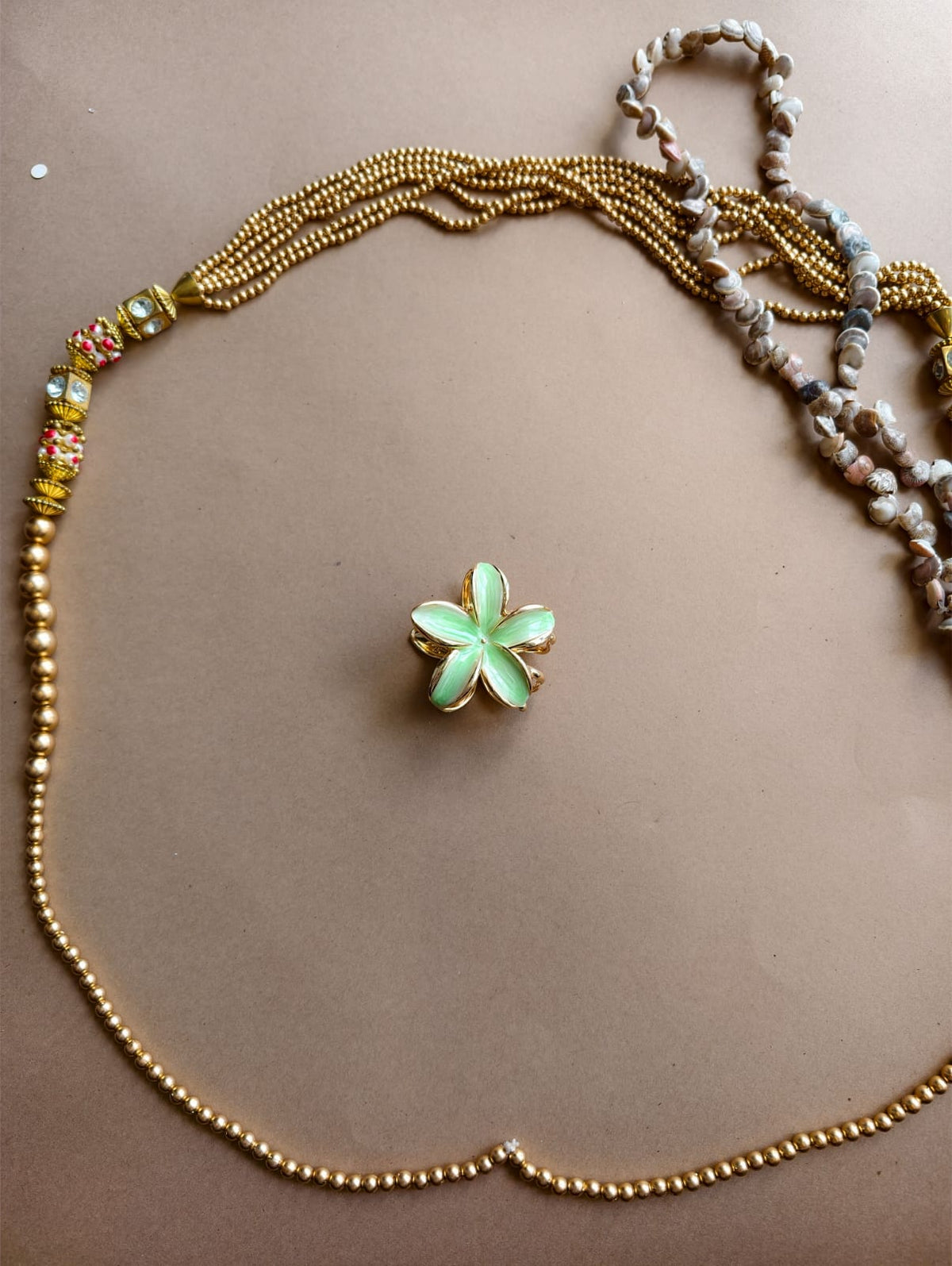 Glossy Bloom Metallic Flower Hair Claw