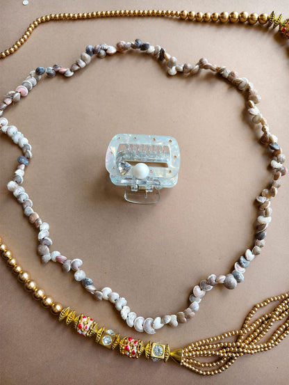 Pearl Rectangle Hair Claw
