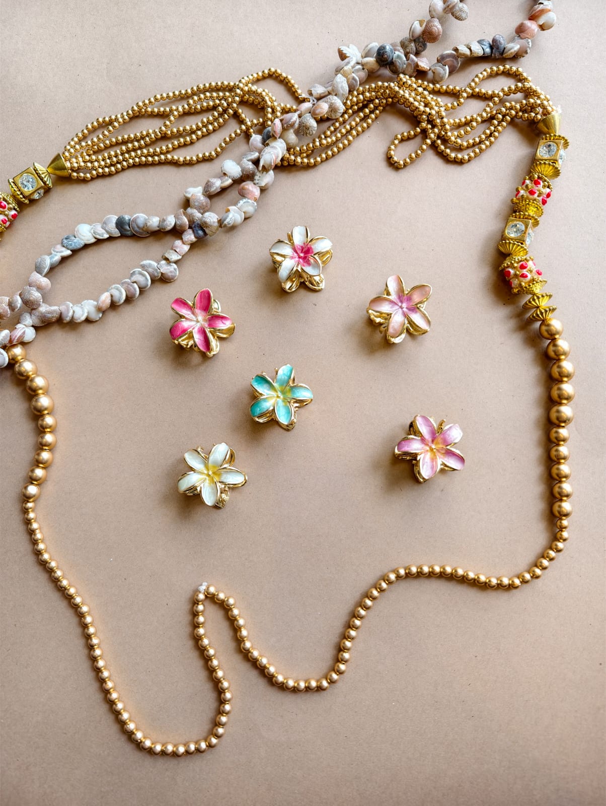 Metal flower mini claws