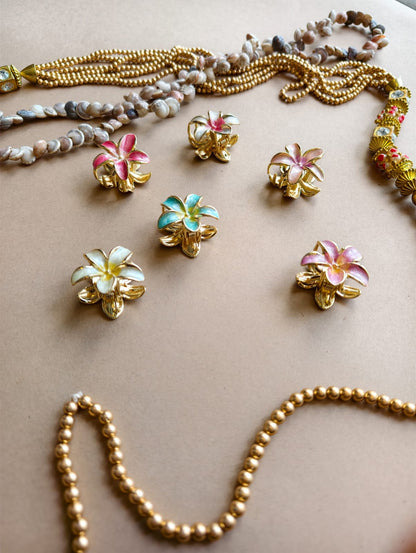 Metal flower mini claws