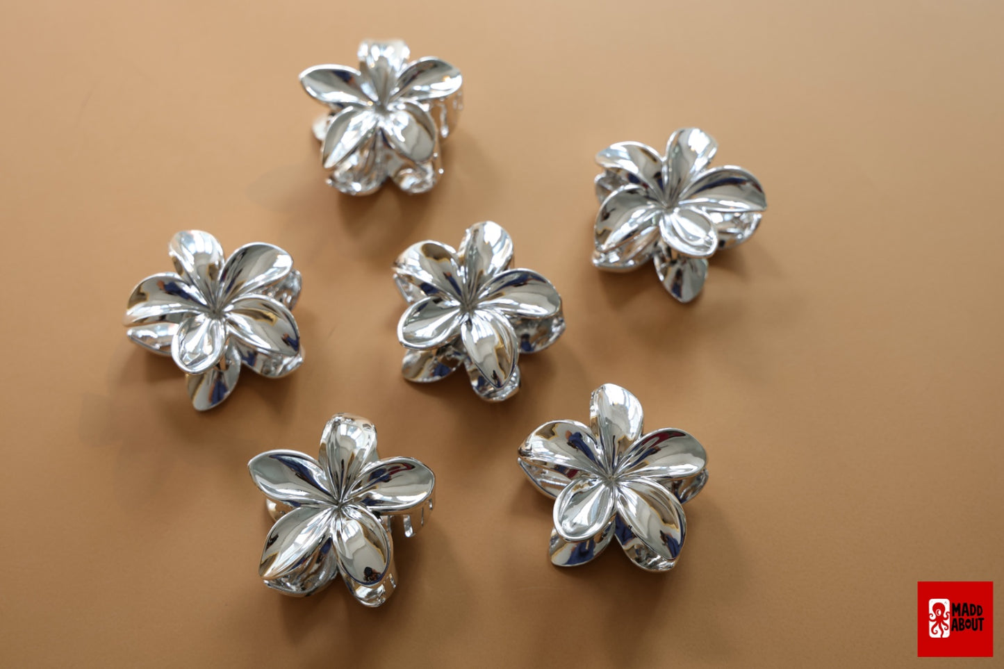 Silver Flower Hair Claw