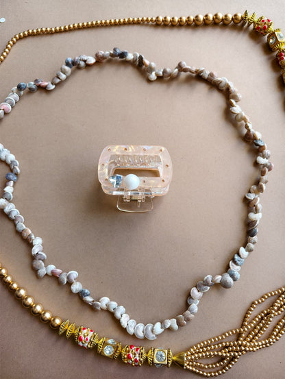 Pearl Rectangle Hair Claw