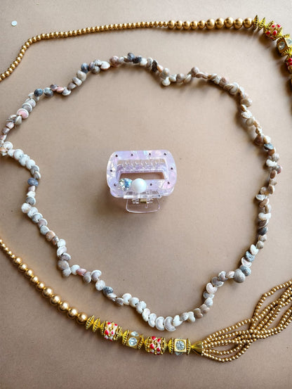 Pearl Rectangle Hair Claw