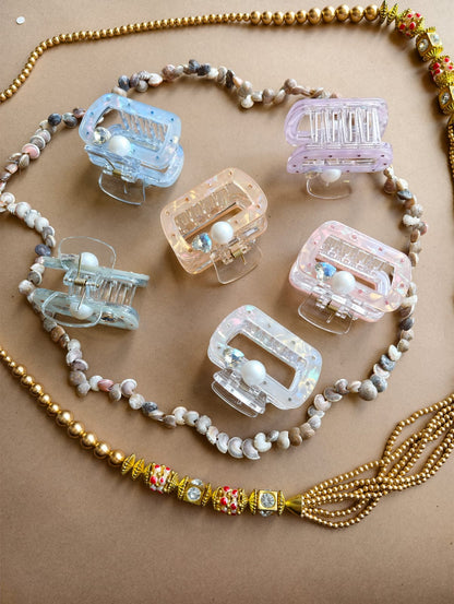 Pearl Rectangle Hair Claw
