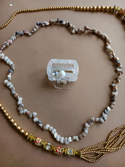 Pearl Rectangle Hair Claw