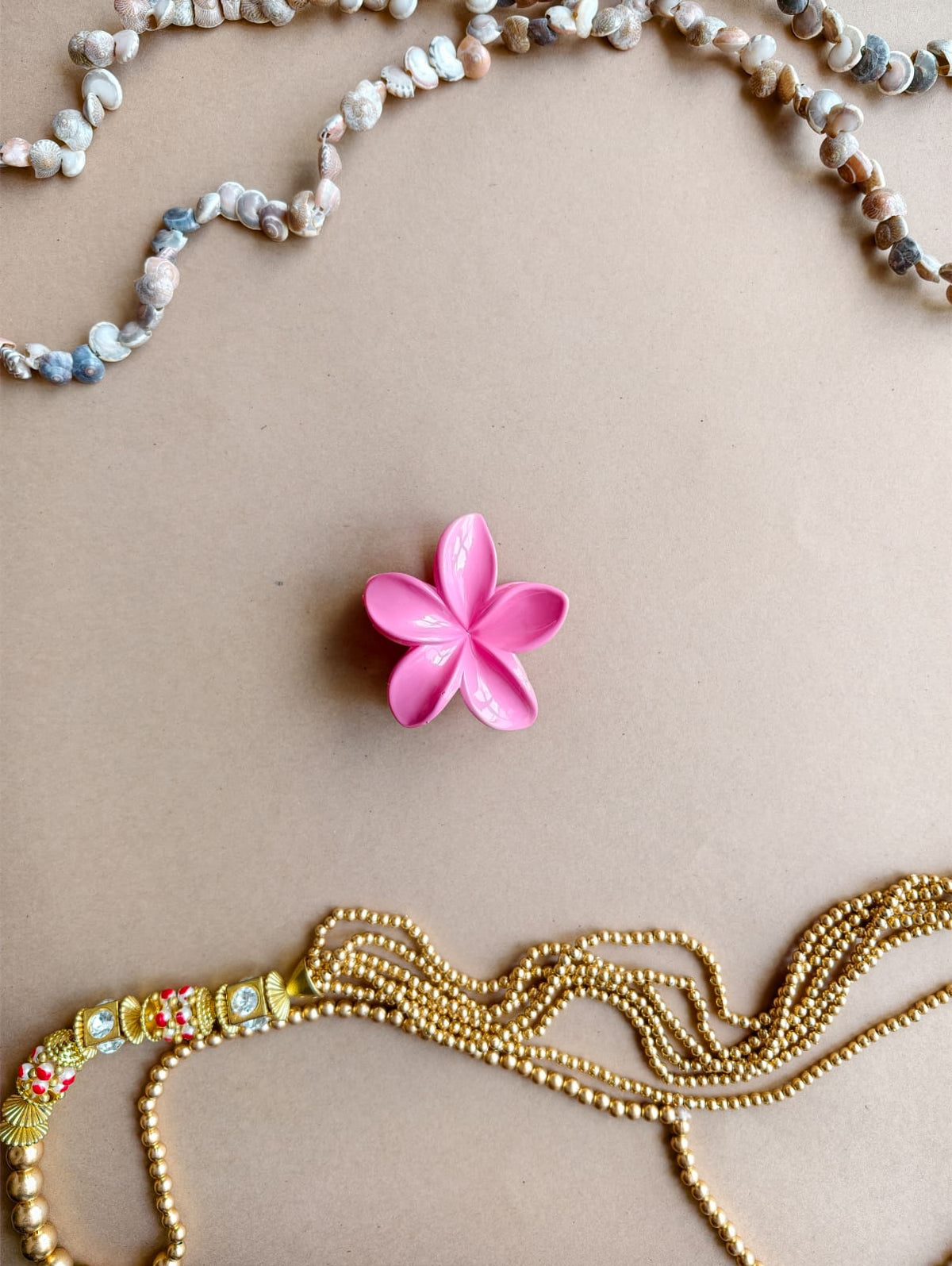 Glossy Medium Flower Hair Claw