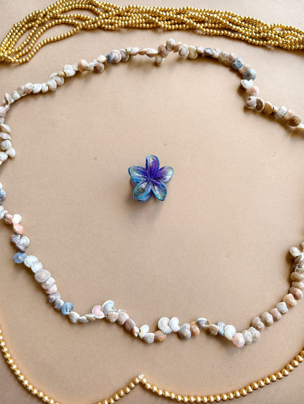 Small Glitter Flower Hair Claw